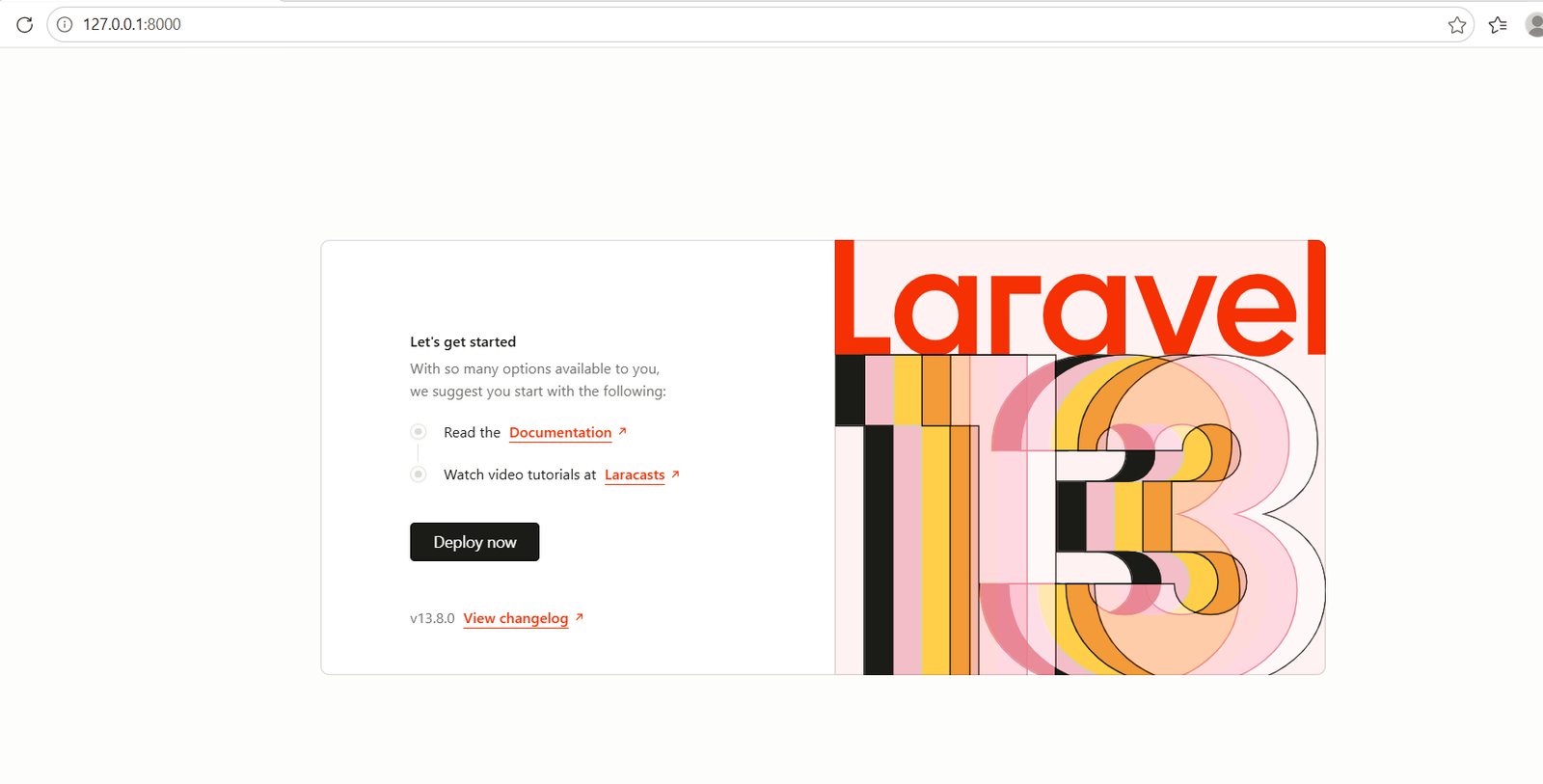 Halaman welcome Laravel