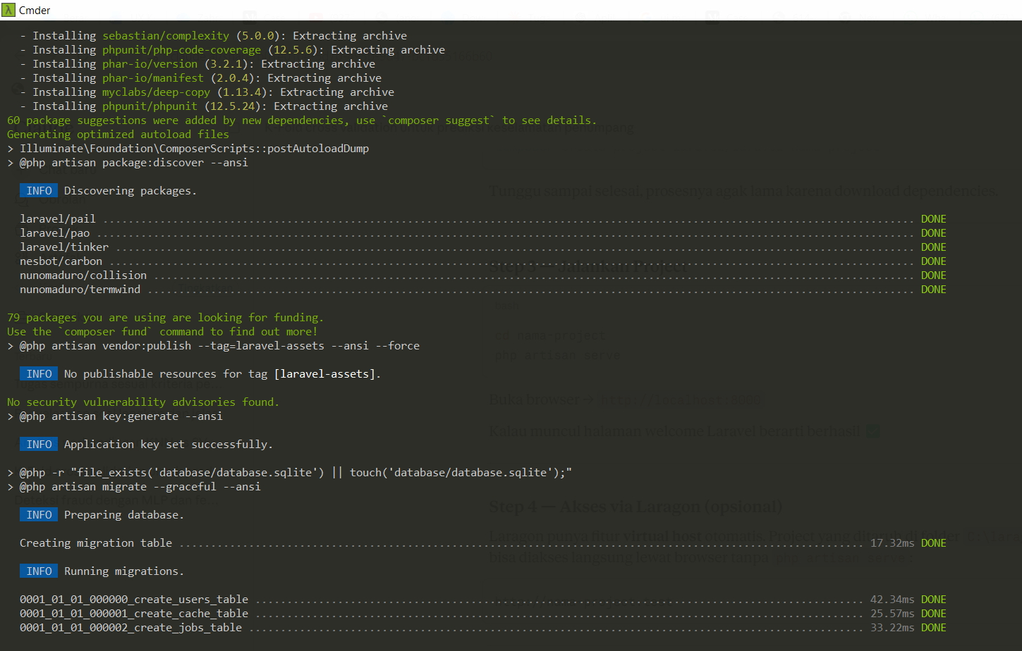 Download dependency selesai
