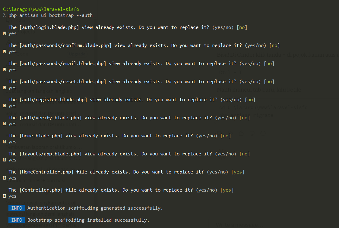 Generate auth Bootstrap