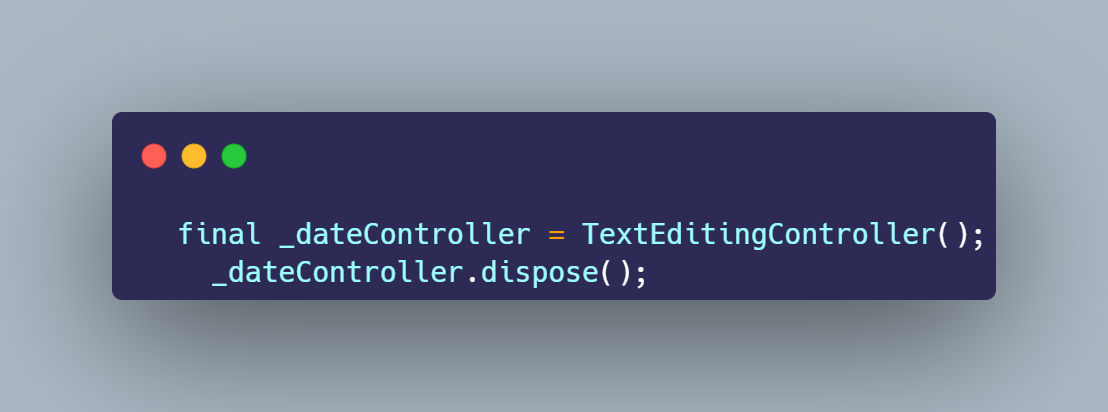 SS VS Code deklarasi dateController dan dispose