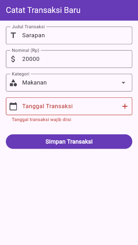 SS hasil running validasi tanggal kosong