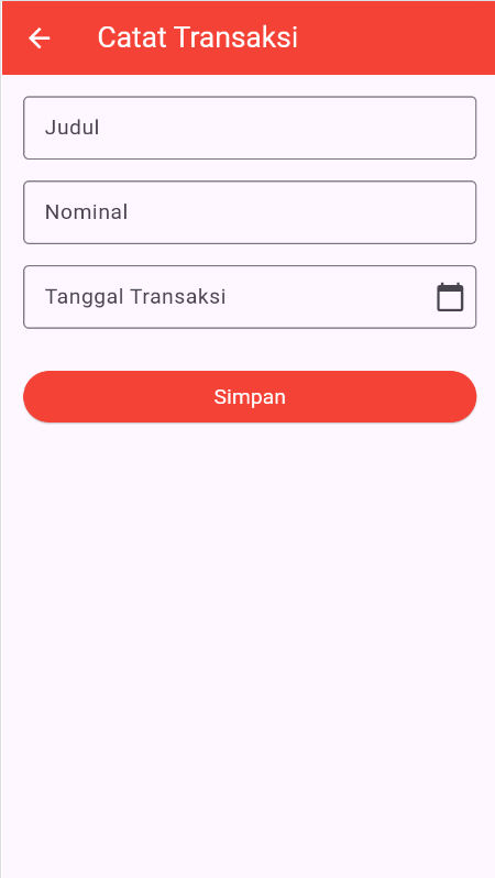 SS form Catat Transaksi dengan field Tanggal Transaksi baru