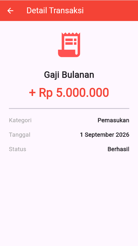 SS hasil halaman Detail Transaksi Gaji Bulanan