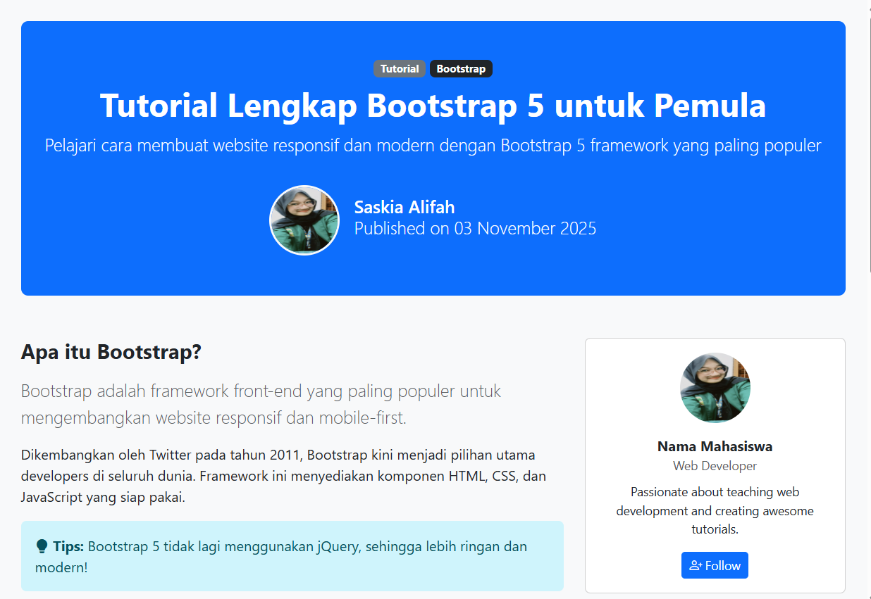 Bootstrap Page